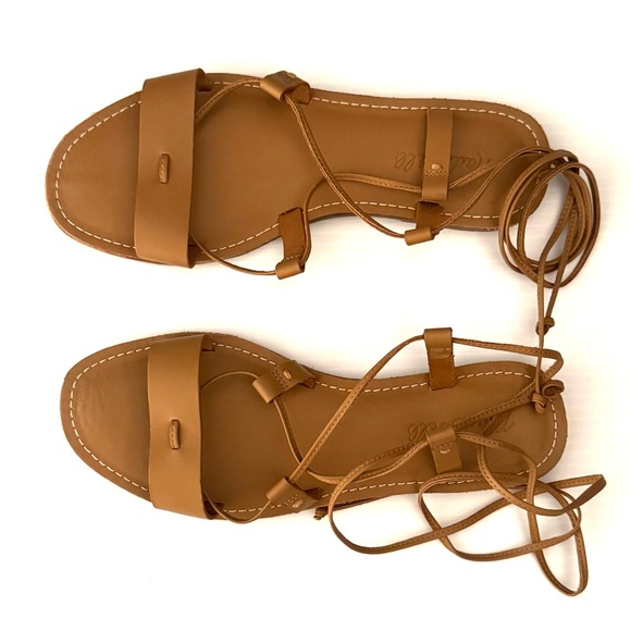 Madewell The Boardwalk Lace Up Sandal in Leather Size 7 - Picture 4 of 7